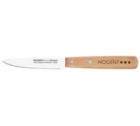 Couteau d'Office - Tranchant Cranté - 1mm - Cuisine - Manche Bois Hêtre - Acier Inox - Lame 9 cm - Coupe et Épluche - Légumes et Fruits - Préparation Culinaire - Qualité Professionnelle - 22403K