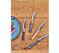 Forged Couteau de Chef Sebra 16 cm en acier japonais 440C, manche en bois Dalbergia, lame noire