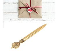 Couteau en Fonte de Style Antique Rustique de Luxe avec poignée Ergonomique pour Couper Les Paquets d'enveloppes en Papier Ouvertes(Or),Poignard ouvre-Lettre, Ouvre-Lettres, Ouvre-courrier élég