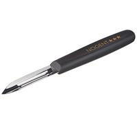Couteau Éplucheur - 2 tranchants - Noir - Acier Inox - Lame 9cm - Épluche Légumes, Fruits - Préparation Culinaire - Gauchers - Droitiers - Qualité Professionnelle - 01419K