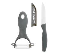 Couteau & Éplucheur Céramique Zirco 20cm Gris