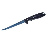 Couteau filetier Buck Abyss, acier 420HC, inoxydable, manche en nylon renforcé par de la fibre de verre, étui en cuir noir