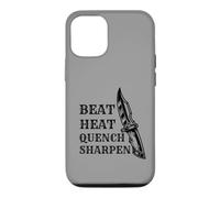 Couteau Forger Beat Heat Quench Aiguiseur Couteaux Forgeron Coque pour iPhone 12/12 Pro