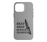 Couteau Forger Beat Heat Quench Aiguiseur Couteaux Forgeron Coque pour iPhone 16 Pro Max