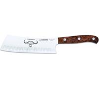 Couteau Giesser PremiumCut Santoku Yobocho n° 1 en bois de thuya Tree of life Thuja Lame alvéolée tranchante 16 cm
