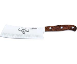 Couteau Giesser PremiumCut Santoku Yobocho n° 1 en bois de thuya Tree of life Thuja Lame alvéolée tranchante 16 cm