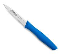 Couteau Mondador Arcos Nova 188523 En Acier Inoxydable Nitrum Et Mango Polypropylène, Lame Bleue De 8,5 Cm Avec Couvercle De Lame Et Boîte De Présentation.
