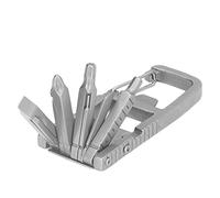 Couteau Multifonction 12 en 1, Couteau Porte outeau Multifonctions Survie, Tournevis Poche en Acier Inoxydable avec Ouvre-boîte, Décapsuleur et Mousqueton pour Camping, Plein Air, Couteau Survie