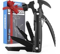 Couteau Multifonction 12 en 1 Marteau Pince Scie Tournevis Camping Pêche | Douze outils dans une seule main : marteau, pince, coupe-fil, lame, scie, tournevis, décapsuleur, chaque outil verrouillé