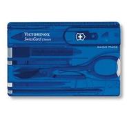 Couteau multifonction Victorinox SwissCard Classic bleu transparent