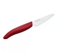 Couteau office céramique lame blanche 7.5 cm KYOCERA manche Rouge
