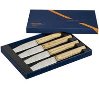 Coffret de 4 couteaux de table à lame lisse Facette olivier Opinel