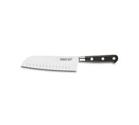 Couteau Oriental Santoku alvéolé Forgé Pro 18 cm manche noir rivets laiton