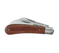 Stanley Couteau d'électricien STHT0-62687 – à 2 lames, manche bois