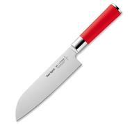 Couteau Santoku, 18 cm, acier X55CrMo14, dureté 56° HRC, série Red Spirit