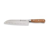 Couteau Santoku bois d'olivier lame inox 17 cm Mathon