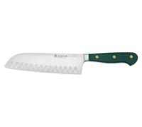 Couteau Santoku de 17 cm, avec manche en bois de cèdre, forgé, inoxydable
