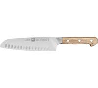 Couteau Santoku en bois de chêne vert, longueur de lame : 180 mm