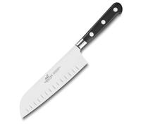 Couteau Santoku IDEAL 18 cm, rivets en acier inoxydable, noir, Lion Sabatier