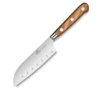 Couteau Santoku IDEAL PROVENCAO 13 cm, rivets en acier inoxydable, marron, Lion Sabatier