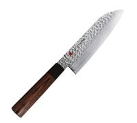 Couteau Santoku Kasumi Kuro 16,5 cm manche acajou/noir