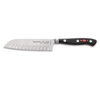 Couteau Santoku, lame de 14 cm, acier X50CrMoV15, dureté de 56° HRC, forgé