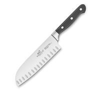 Couteau Santoku PLUTON 18 cm, rivets en acier inoxydable, noir, Lion Sabatier