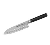 Couteau Santoku Samura-MoV, acier AUS-8, 18 cm, argent/noir