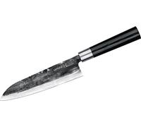 Couteau Santoku Samura-Super5, acier Damas, 18,2 cm, noir/argent