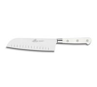 Couteau Santoku TOQUE 18 cm, rivets en acier inoxydable, blanc, Lion Sabatier