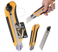 Couteau Tapis 25 mm Cutter Couteau À Paquet Carton Feuille Lame Métallique À Film Universel Professionnel Multi-Usage Multifonctionnel Précision
