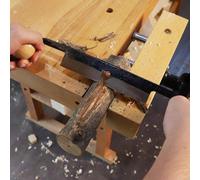 Couteau Trekmes de 15 cm en acier au tungstène - Outil avec manche en bois antidérapant