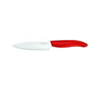 Couteau universel céramique lame blanche 13 cm manche Rouge