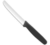 Couteau utilitaire dentelé 112/211 mm - noir