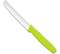 Hendi Couteau utilitaire 211x20x10 mm, lame dentelée, inox, manche polypropylène vert