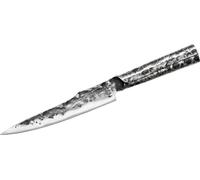 Couteau utilitaire Samura-Meteora, acier damassé VG10, 17,4 cm, argent/noir