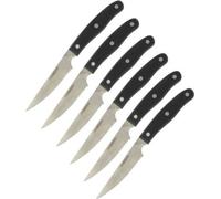 Couteaux à Steak Nirosta, Lot de 6, Lame Dentelée Acier Inoxydable, Manche Plastique, 22 cm