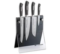 Couteaux de cuisine ACTIVECUT avec support, set de 4, noir, acier inoxydable, F.DICK
