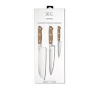 Set de 3 couteaux georges office santoku cuisine - - Marron - Acier