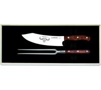 Couteaux Giesser PremiumCut, lot de 2, 20 cm, chef + fourchette à viande Arbre de vie thuya