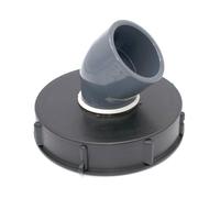 Couvercle 15cm avec coude PVC 45° pour cuve IBC 1000 litres - 2'' x 63mm