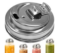 Couvercle à gorgée pour pot | Anti-fissure et Anti-fuite - Bouchon à Siphon pour Bocal Large - Piscine Quotidienne Cuisine Pique-nique Camping Yaourt Liqueurs