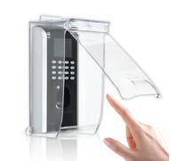 Couvercle à rabat transparent pour sonnette de porte - Protection contre la pluie - Protection contre les intempéries - Couverture de contrôle d'accès par empreinte digitale - Compatible avec Ring