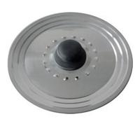 Baumalu Couvercle inox multidiamètre 28/30/32 cm - trous vapeur - bouton bakélite - bord en escalier