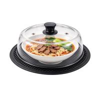Couvercle anti-projections micro-ondes pour aliments Couvercle vapeur | Cloche à assiette micro-ondes pour four vapeur cuisine camping pique-nique