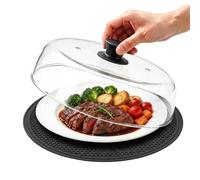 Couvercle anti-projections micro-ondes pour aliments Couvercle vapeur | Cloche à assiette micro-ondes pour four vapeur cuisine camping pique-nique