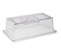 Couvercle APS GN, adapté aux plateaux GN 1/3, 32,5 x 17,6 cm, H : 10,5 cm, plastique transparent, pratiquement incassable, sans plateau, en polycarbonate