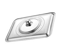 Couvercle Argenté Inoxydable de Acier Rectangulaire Casserole
