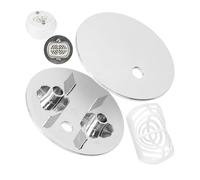Couvercle avec filtre à cheveux pour écoulement de douche, Ø 90 mm, compatible avec Viega Domoplex, couvercle ABS ASA chromé, filtre à cheveux pour douche, bouchon d'écoulement de douche