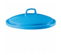 Couvercle avec poignée pour conteneur alimentaire rond HACCP 50 L - bleu
